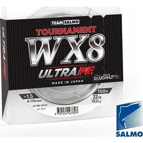 Плетеный шнур Team Salmo Tournament WX8 Silver Gray 150м 0,134мм