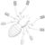 Силиконовая приманка Sansan San-Bugs Dominator Краб 38F (3.8см) белая (упаковка - 10шт)