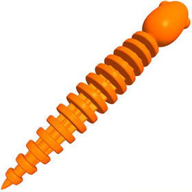 Силиконовая приманка Sansan San-Worm Snack Cыр 65S (6.5см) оранжевая морковь (10шт)