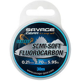 Леска Savage Gear Semi-Soft Fluorocarbon Seabass 30м 0.21мм (Clear)