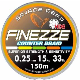Плетеная леска Savage Gear Finezze HD8 230 m 0.40 mm (multicolor)
