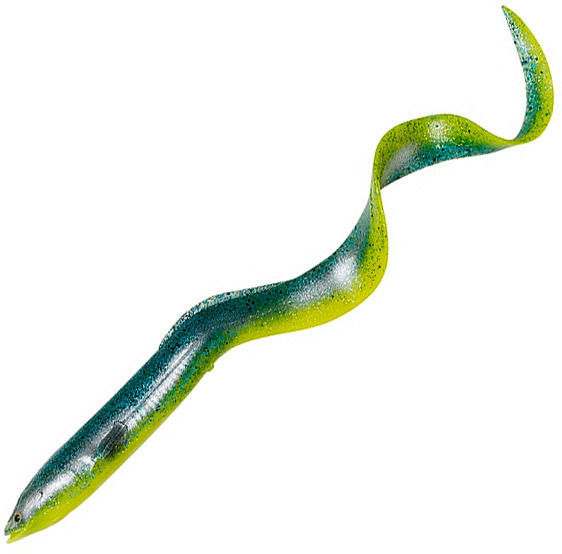 Приманка Savage Gear 3D Real Eel LB (15см) Green Yellow Glitter (упаковка - 1шт)
