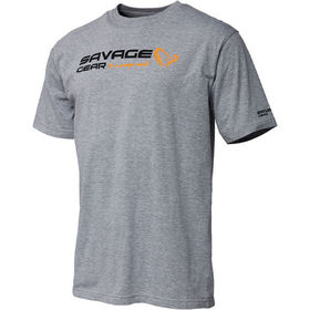 Футболка Savage Gear Signature Logo T-Shirt (Grey Melange) р.L