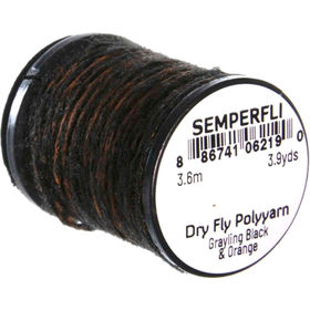 Пряжа Semperfli Dry Fly Polyyarn (Grayling Black&Orange)