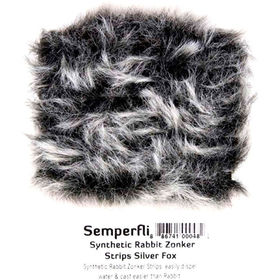 Синтетический мех Semperfli Synthetic Rabbit Zonker Strips (1м) Silver Fox