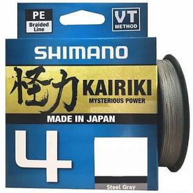 Леска плетеная Shimano Kairiki 4 PE 150м 0.06мм (серый)