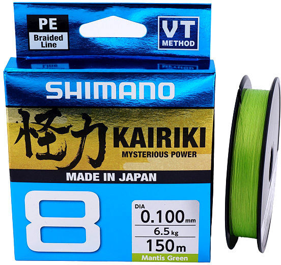 Леска плетеная Shimano Kairiki 8 PE 150м 0.100мм