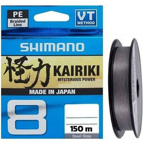 Леска плетеная Shimano Kairiki 8 PE 150м 0.42мм (серый)