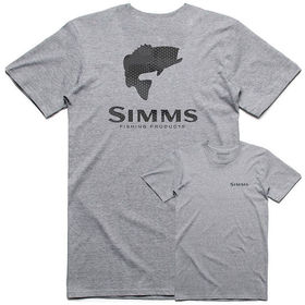 Футболка Simms Bass Hex Flo Camo T-Shirt (Grey Heather) р.3XL
