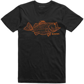 Футболка Simms Bass Line T-Shirt Black р.L