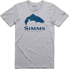 Футболка Simms Fire Hole Trout T-Shirt (Grey Heather)