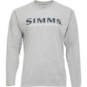 Футболка Simms Logo LS Shirt Grey Heather р.L