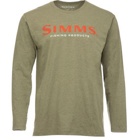Футболка Simms Logo LS Shirt Military Heather р.L