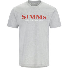 Футболка Simms Logo T-Shirt (Grey Heather - Crimson) р.L