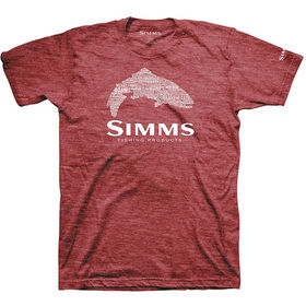 Футболка Simms Stacked Typo T-Shirt (Red Heather) р.L