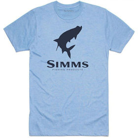 Футболка Simms Tarpon Logo T-Shirt Light Blue Heather р.3XL