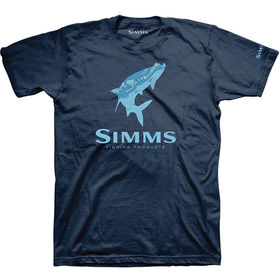 Футболка Simms Topo Camo Logo T-Shirt Tarpon (Navy) р.S