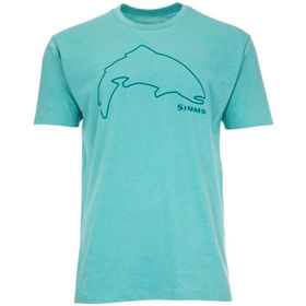 Футболка Simms Trout Outline T-Shirt (Oil Blue Heather) р.3XL