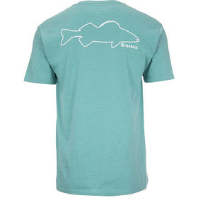 Футболка Simms Walleye Outline T-Shirt р.3XL (Oil Blue Heather)