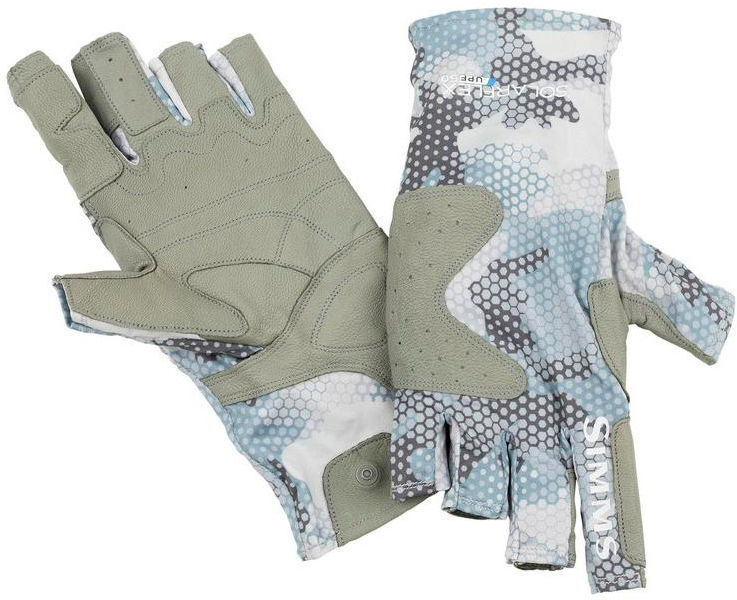 Перчатки Simms Solarflex Guide Glove (Hex Flo Camo Grey Blue) р.L