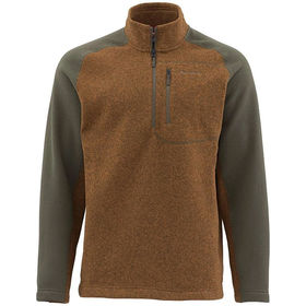 Пуловер Simms Rivershed Sweater Quarter Zip Saddle Brown р.L