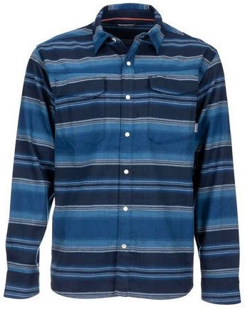 Рубашка Simms Gallatin Flannel LS Shirt Rich Blue Stripe р.L