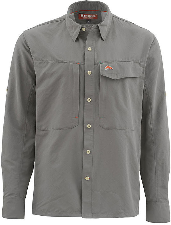 Рубашка Simms Guide LS Shirt Solid (Pewter) р.3XL