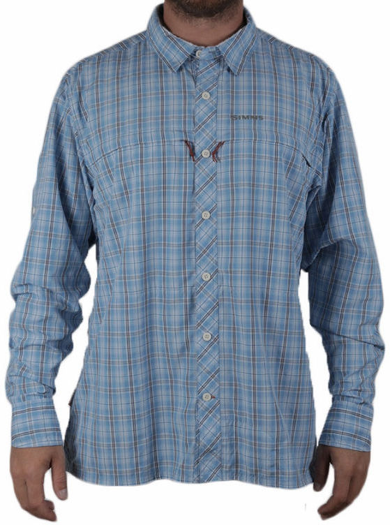 Рубашка Simms Stone Cold LS Shirt (Harbor Blue Plaid) р.M