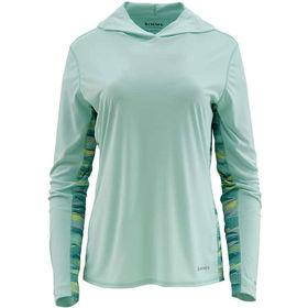 Термофутболка Simms Womens SolarFlex Hoody Print (Wintergreen) р.S