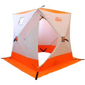 Палатка зимняя 4-х местная Следопыт Куб TW-06 (бело-оранжевый)