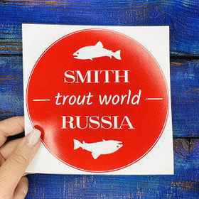 Наклейка Smith Trout World d=17см (винил)