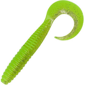Силиконовая приманка SnastiZdraste Твистер (8см) 001-Лимон (упаковка - 8шт)