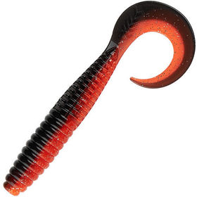 Силиконовая приманка SnastiZdraste Твистер (8см) 010-Гнилая Морковь (упаковка - 8шт)