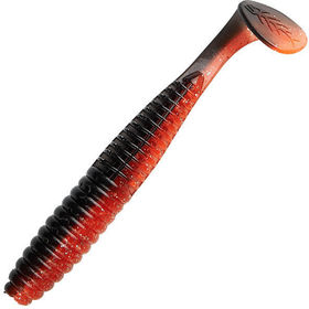 Силиконовая приманка SnastiZdraste Виброхвост (8см) 010-Гнилая Морковь (упаковка - 8шт)