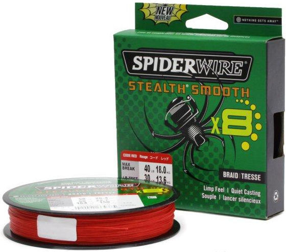 Шнур Spiderwire Stealth Smooth X8 New 150м 0.06мм (Red)
