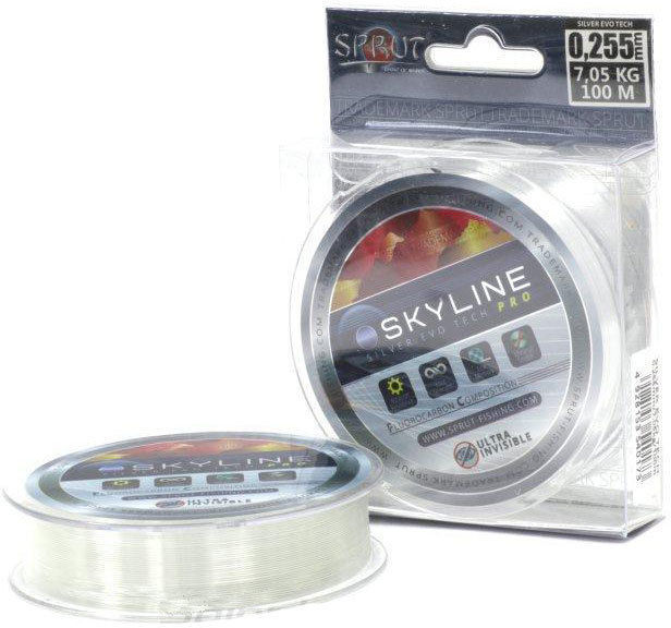 Флюорокарбон Sprut Skyline Evo Tech Pro 100м (0.145мм) серебряный