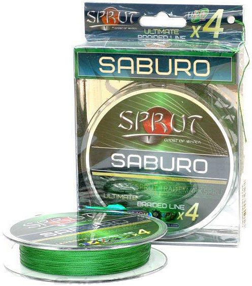 Леска плетёная Sprut Saburo Soft Ultimate Braided Line x4 0.12мм 9.1кг темно-зеленый 140м