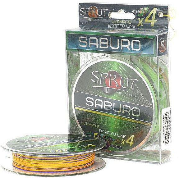 Леска плетёная Sprut Saburo Soft Ultimate Braided Line x4 0.14мм 11.5кг многоцветный 140м