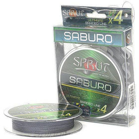 Леска плетёная Sprut Saburo Soft Ultimate Braided Line x4 0.14мм 11.5кг серый 140м