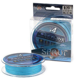 Леска плетёная Sprut Skyline Ice Braid Prox4 0.08мм 7.49кг голубой 70м