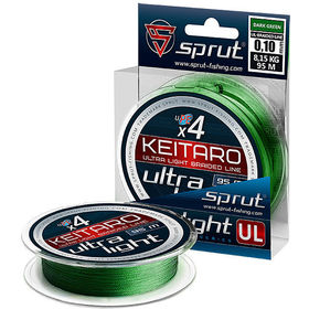 Шнур Sprut Keitaro Ultra Light Braided Line x4 95м 0.06мм (Dark Green)