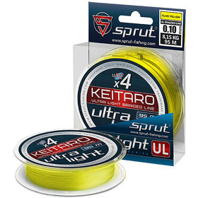 Шнур Sprut Keitaro Ultra Light Braided Line x4 95м 0,06мм (Fluo Yellow)