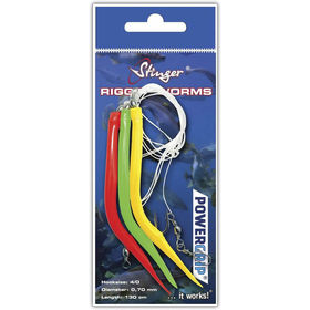 Сабики Stinger Rigged Worms №8/0 0.80мм Miх (Or./Yel./Glow)