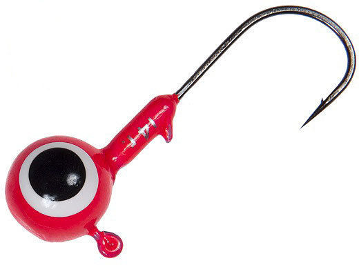 Джиг шар Strike Pro с крашеный с глазами №2/0 (7г) красный (10шт)