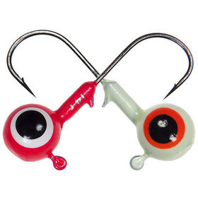 Джиг шар Strike Pro с крашеный с глазами №2 (1.75г) красный и светящийся (10шт)