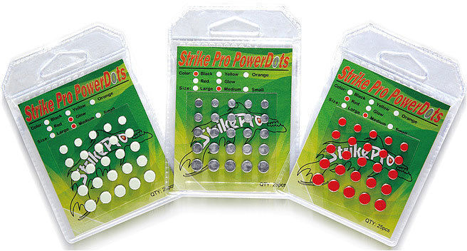 Свинцовые наклейки для воблеров Strike Pro Power Dots р.L от 0.11г до 0.22г (упаковка - 25шт)