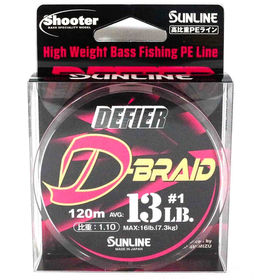 Плетеная леска Sunline Shooter Defier D-Braid Pink #0.5 120м 0.117мм (розовая)