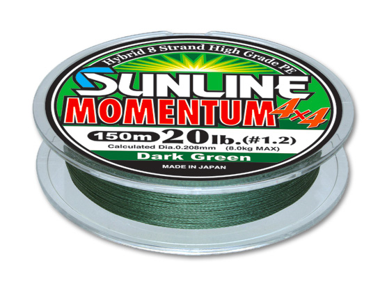 Плетеная леска Sunline Momentum 4x4 (темно-зеленая) 