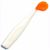 Виброхвост Takedo TKS05 (7.5 см) Е002 белый с оранжевым хвостом с блестками (упаковка - 10 шт)