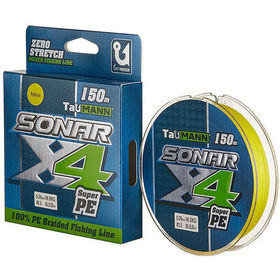 Леска плетёная TauMANN Sonar PE X4 #0.6 150м 0.12мм (Yellow)
